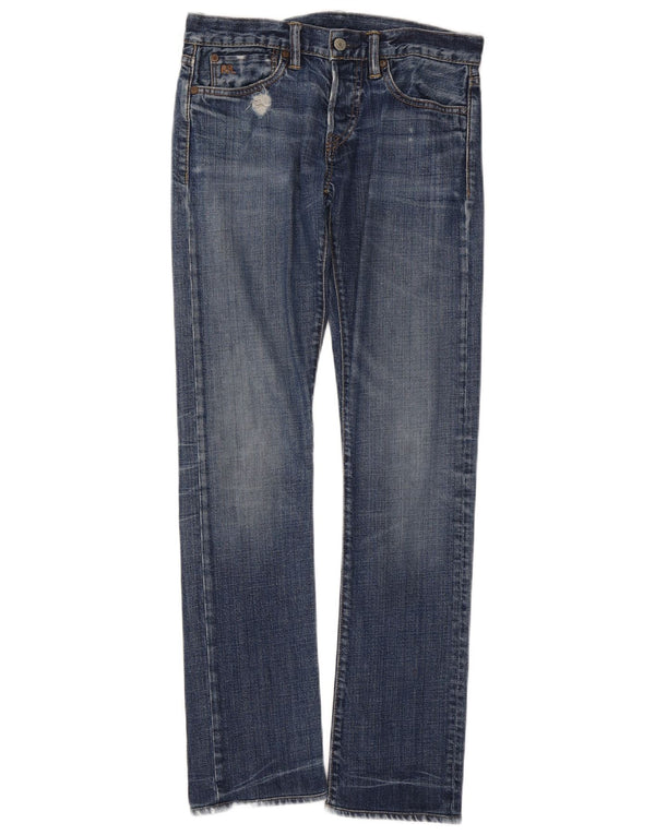 Ralph Lauren Jean slim vieilli pour femme W27 L34 en coton bleu