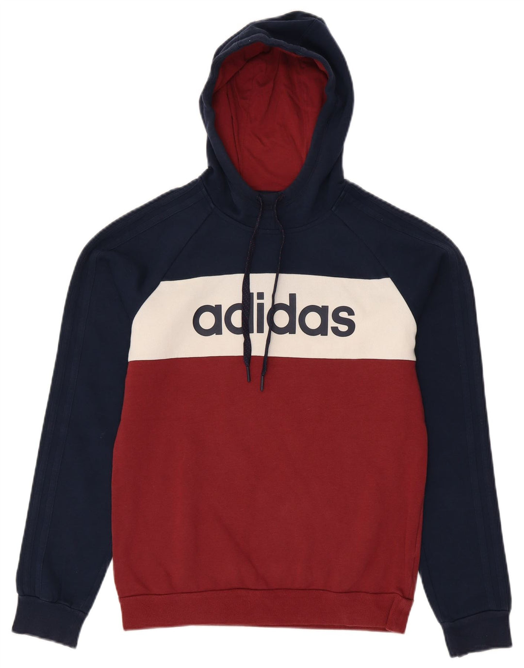 ADIDAS Pull à capuche graphique pour hommes, petit, bleu marine, colour block