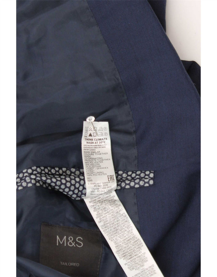 Marks & Spencer Veste blazer sur mesure à 2 boutons pour homme UK 42 Large Bleu marine