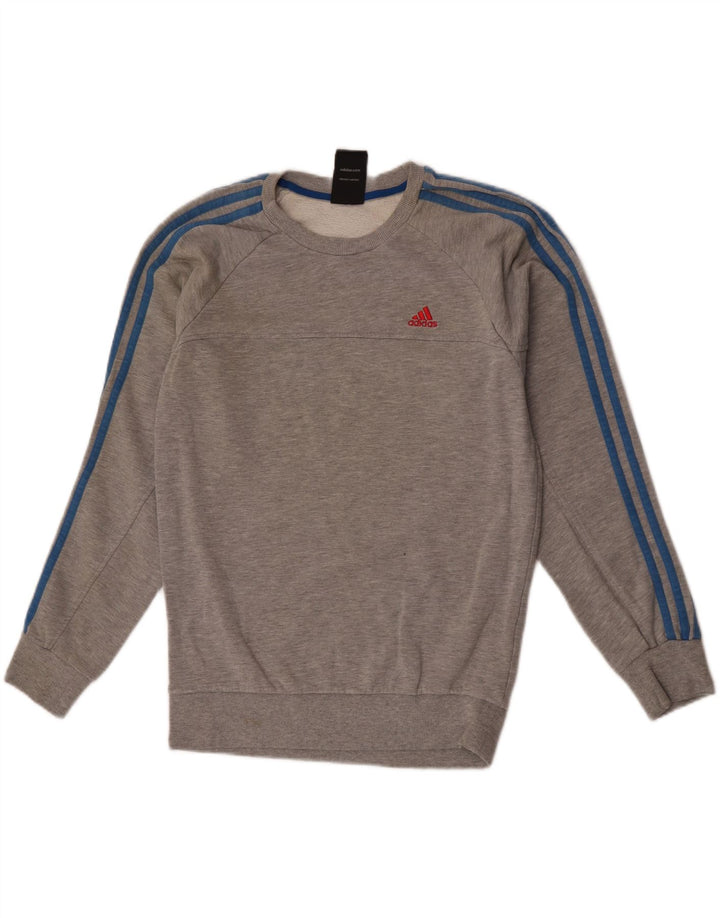 Adidas Sweat-shirt pour homme en coton moucheté petit gris