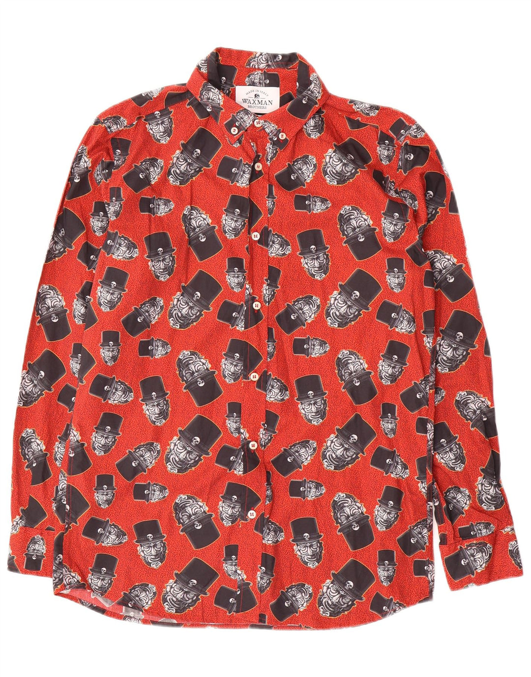 WAXMAN BROTHERS Chemise Graphique Homme Coton Rouge Moyen