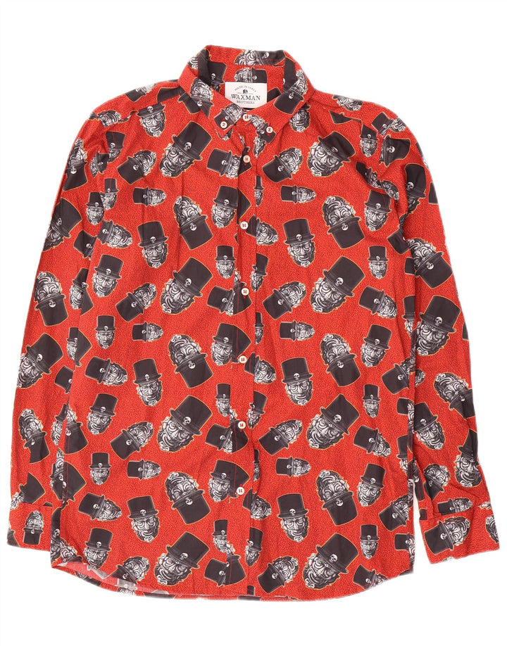 WAXMAN BROTHERS Chemise Graphique Homme Coton Rouge Moyen