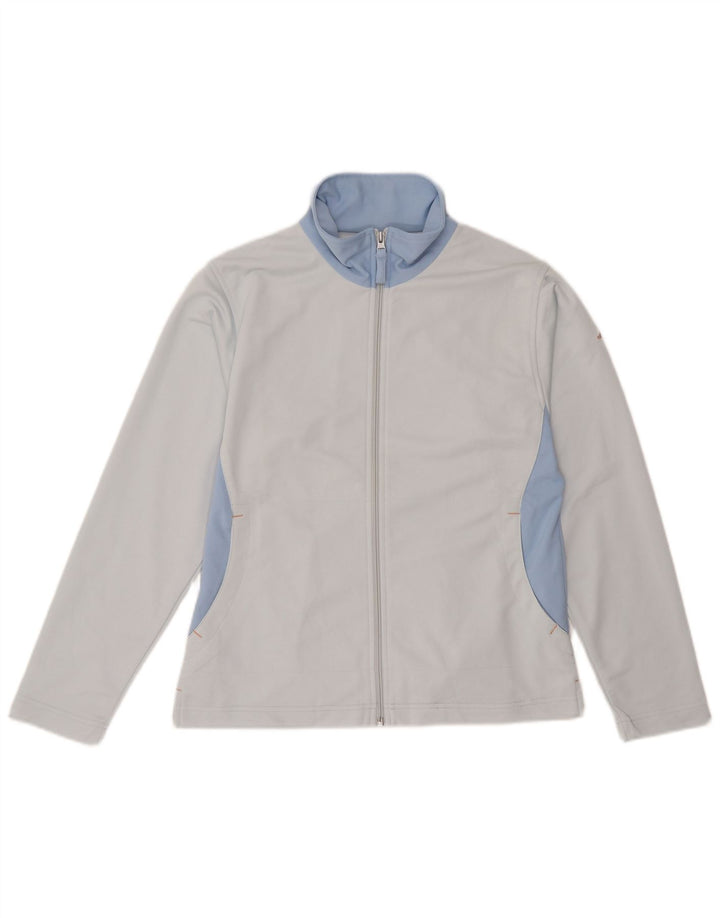 KAPPA Veste de survêtement pour femme UK 16 Large Bleu Colorblock Polyester