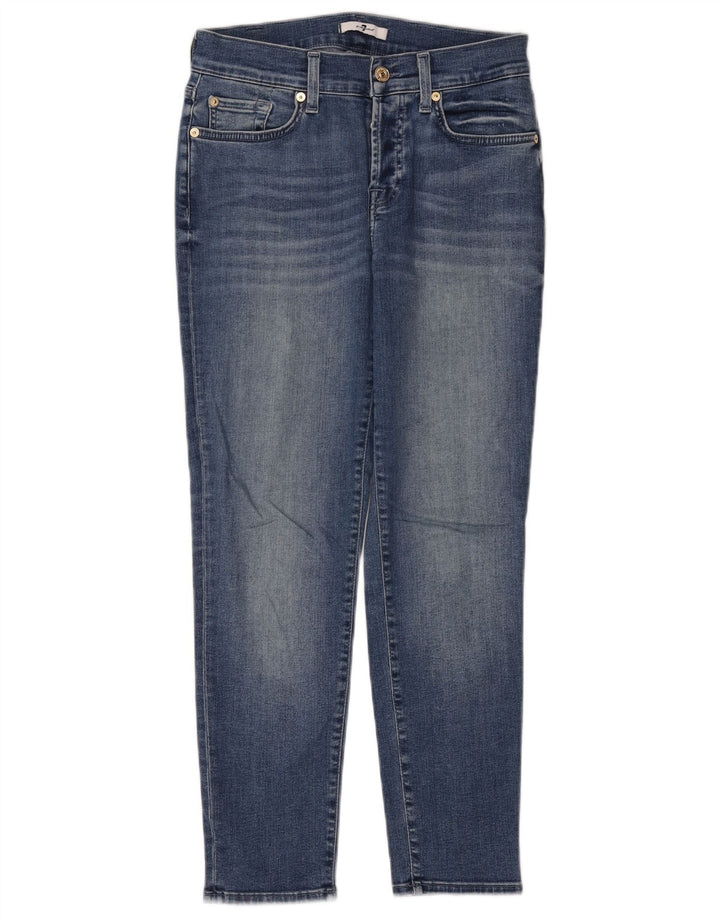 7 For All Mankind Jean Slim Femme W32 L27 Bleu Coton