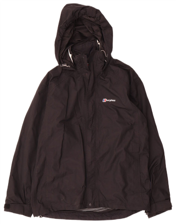 Berghaus Veste de pluie à capuche pour femme UK 12 Medium Noir Nylon