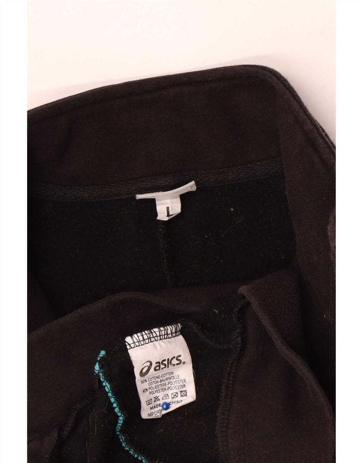 Asics Veste de survêtement pour femme UK 16 Large Noir Coton