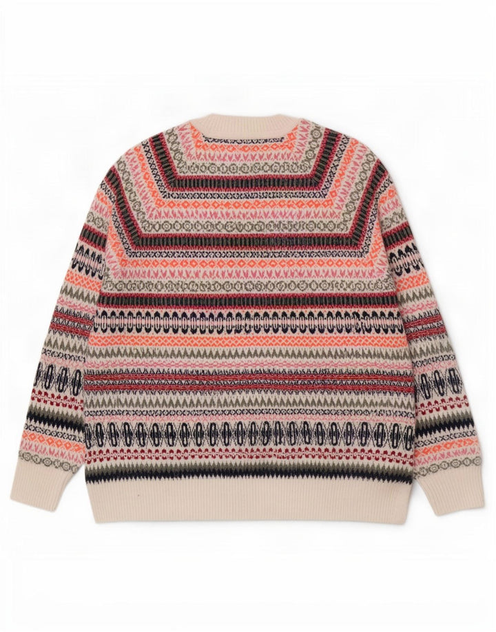 Marks & Spencer Pull col bateau pour homme Large Multicolore Fair Isle