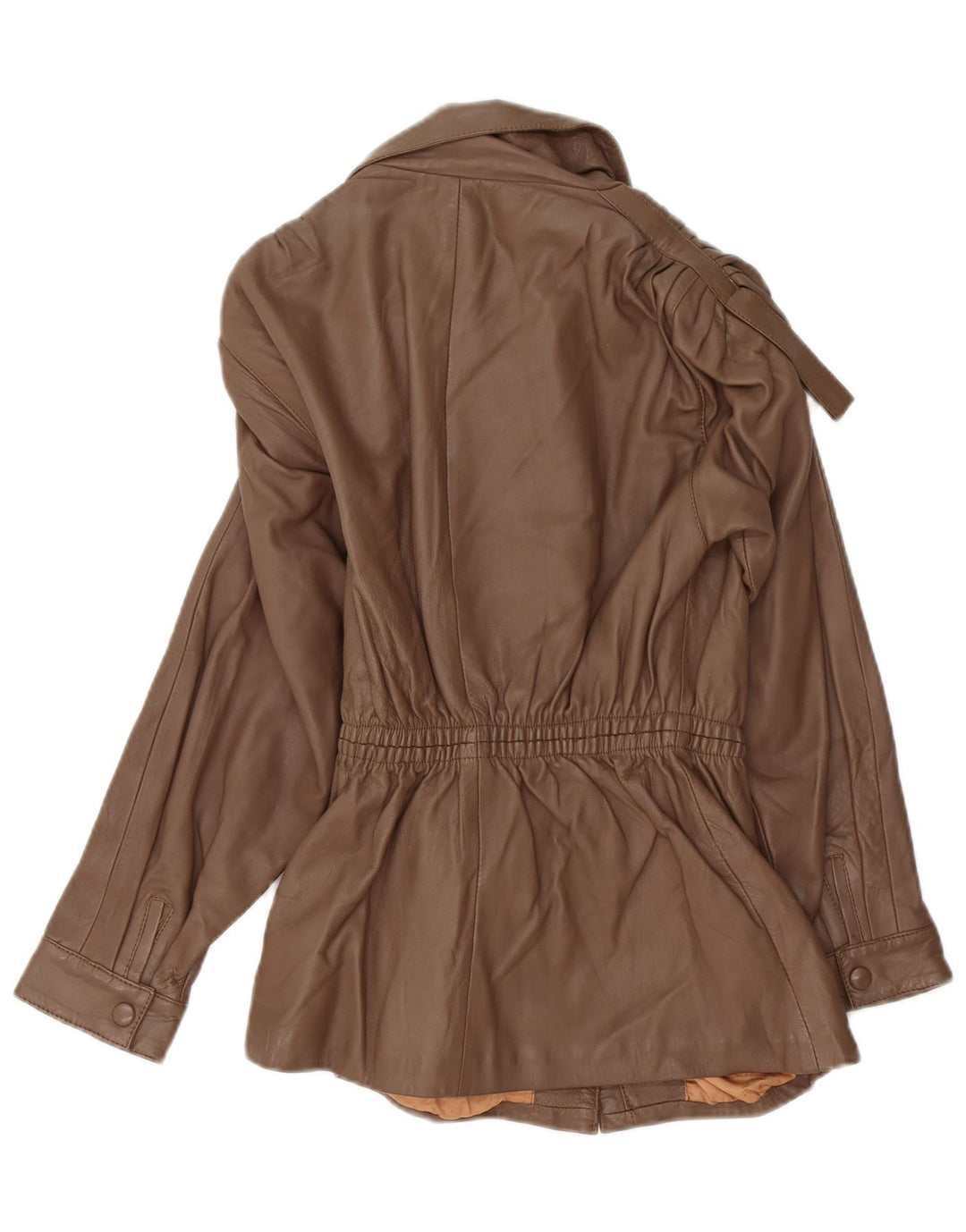 veste en cuir femme vintage IT 38 XS Marron