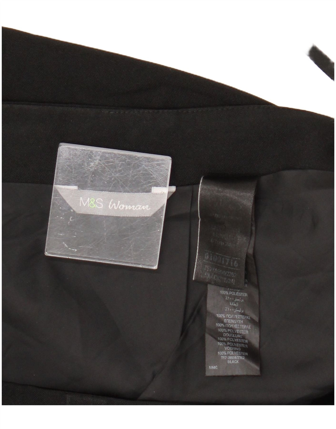 Marks & Spencer Jupe crayon femme UK 18 XL W34 Noir Polyester