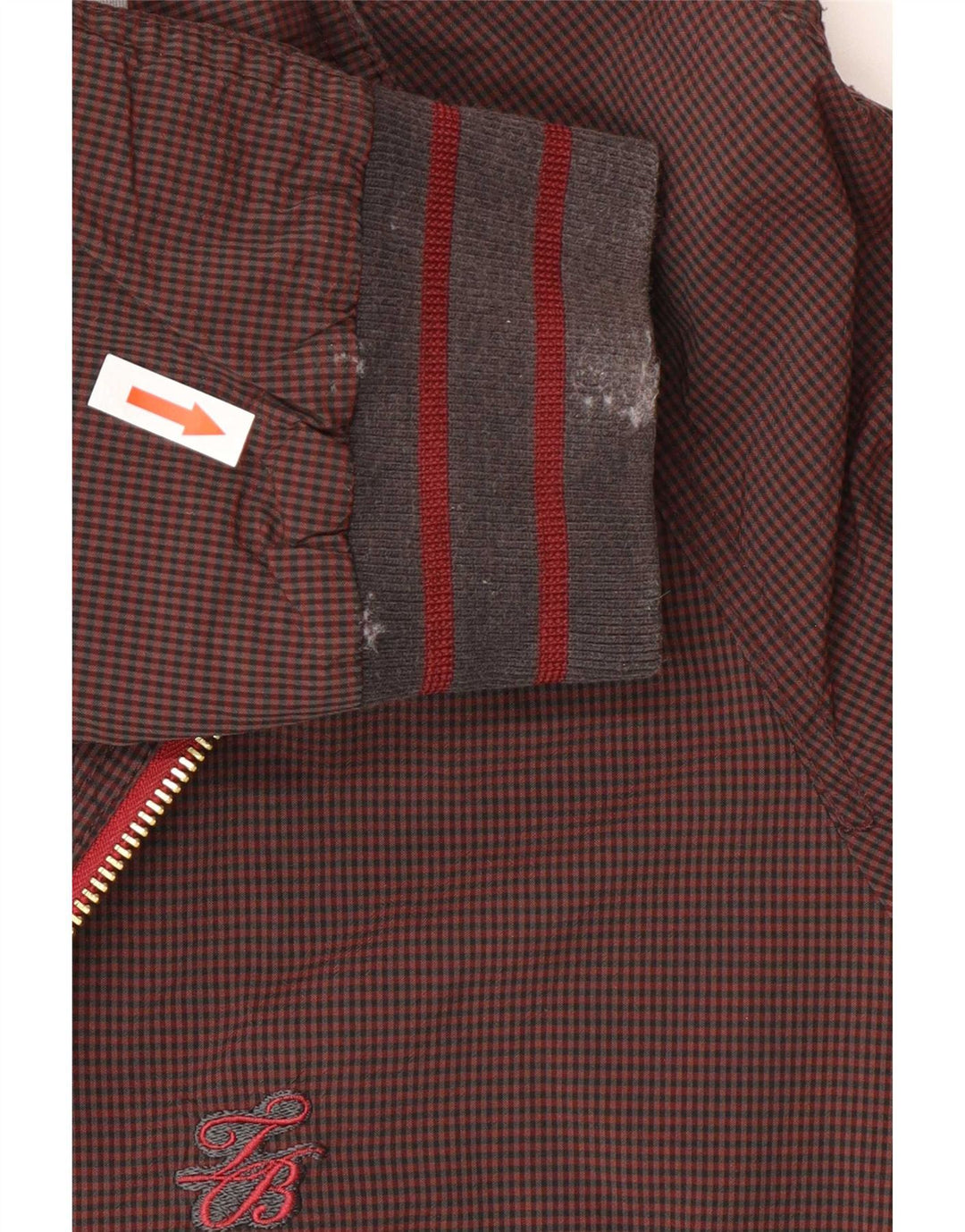 Ted Baker Veste Bomber Homme Taille 4 Grand Carreau Marron