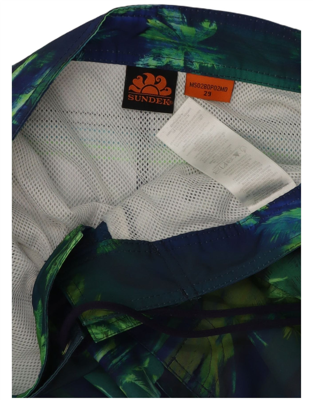 Sundek Short de Bain Homme Petit Bleu Marine Tie Dye Polyester
