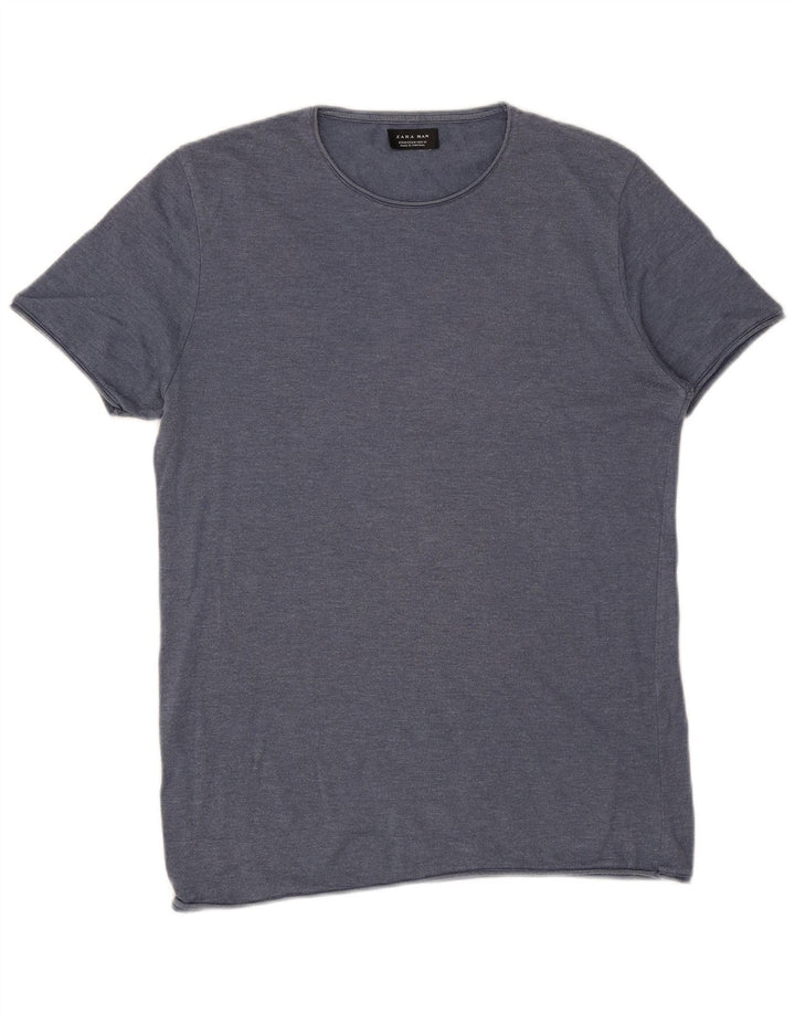 Zara T-Shirt Homme Bleu Marine Moyen