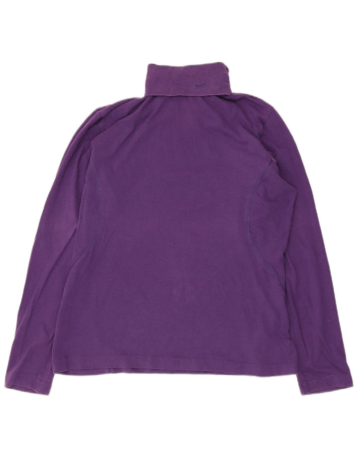 Nike Haut à col roulé à manches longues pour femme Violet Taille L