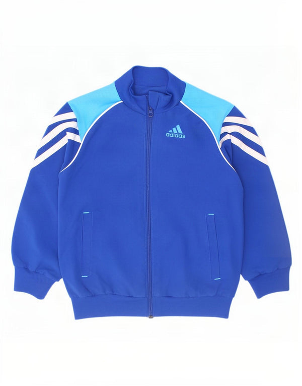 Adidas Veste de survêtement pour garçon 2-3 ans Bleu Colorblock Polyester