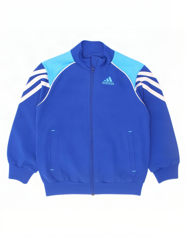 Adidas Veste de survêtement pour garçon 2-3 ans Bleu Colorblock Polyester