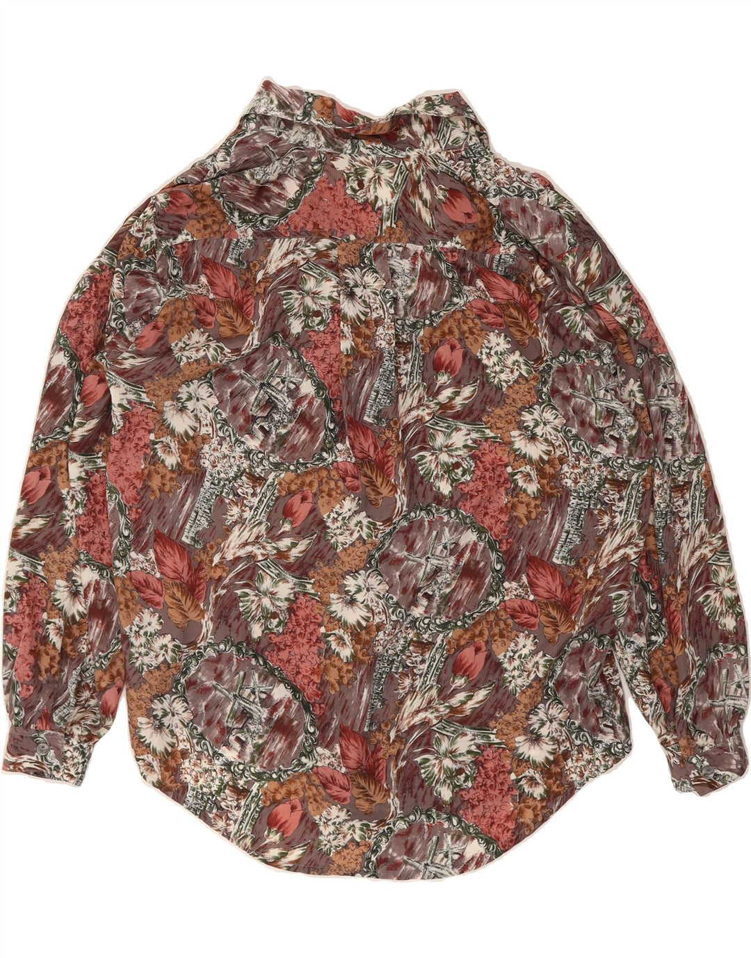 NEW FAST Womens Longline Shirt Blouse EU 42 Large Multicoloured Floral Vintage New Fast and Second-Hand New Fast from Messina Hembry 