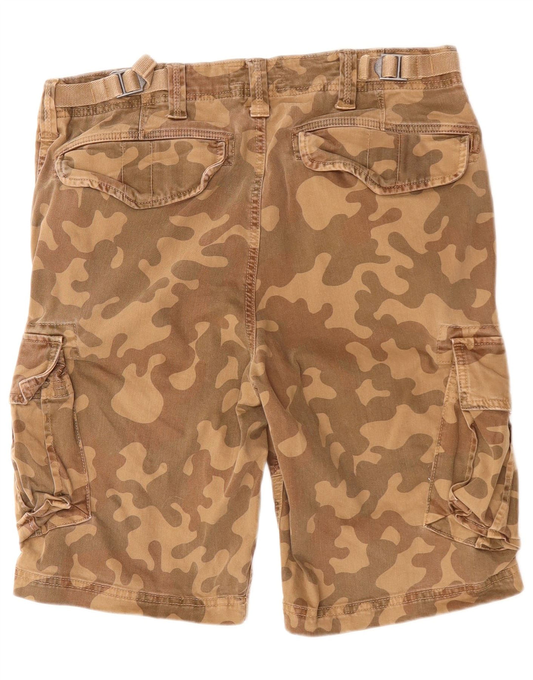 SUPERDRY Short Cargo Homme W32 Coton Camouflage Marron Moyen