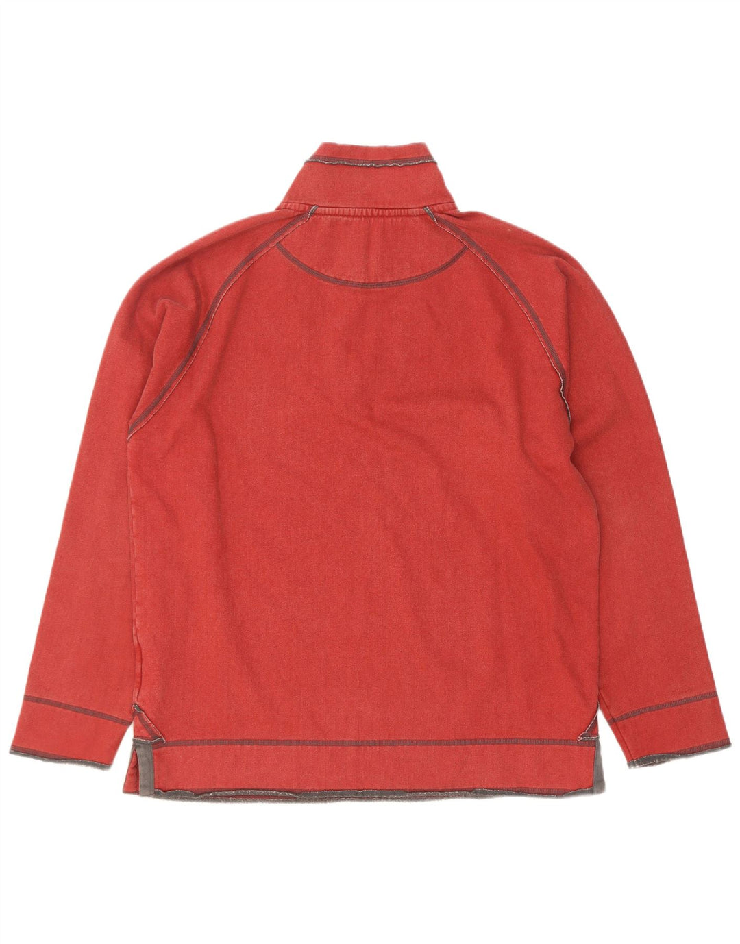 Fat Face Sweat-shirt à col zippé pour homme en coton marron moyen
