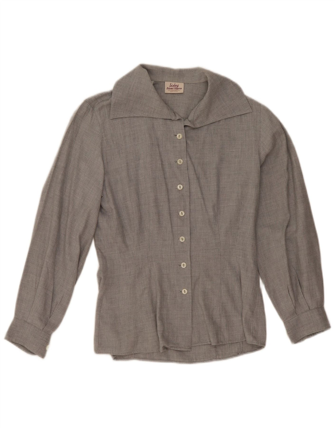 Sisley Chemise IT 42 Gris Moyen Coton Femme