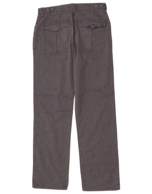 Marks & Spencer Pantalon décontracté droit pour homme W32 L31 Gris Coton