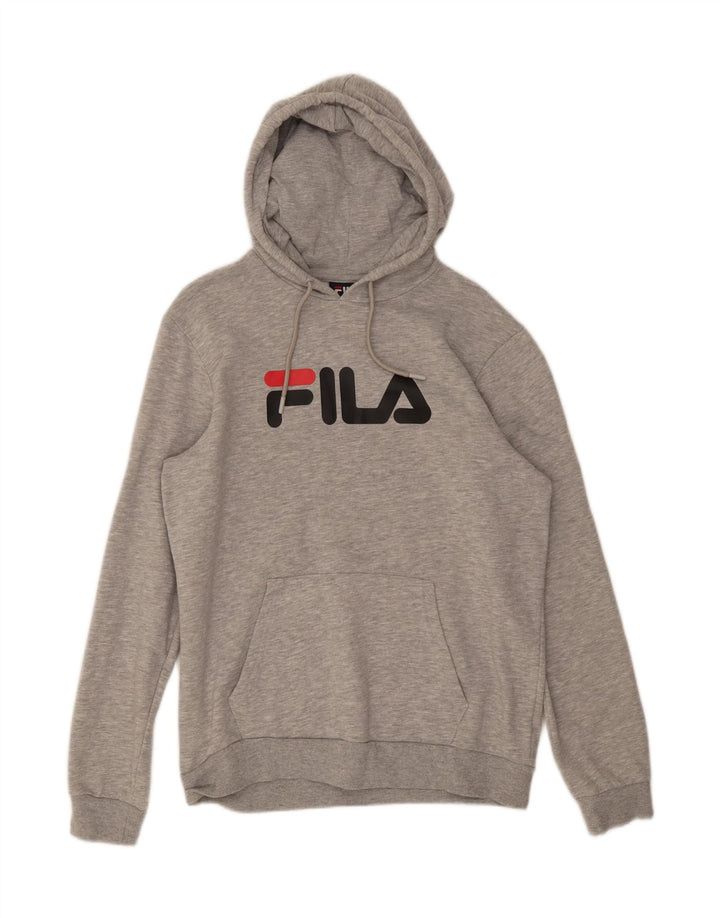Fila Pull à Capuche Graphique Homme Gris Moyen Coton