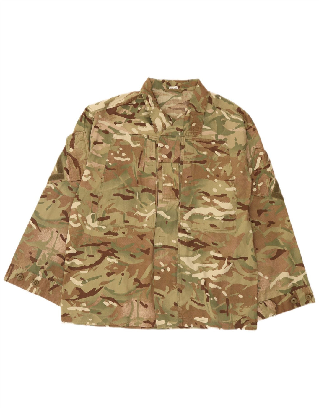veste militaire homme vintage UK 40 Grand Kaki Camouflage Polyester