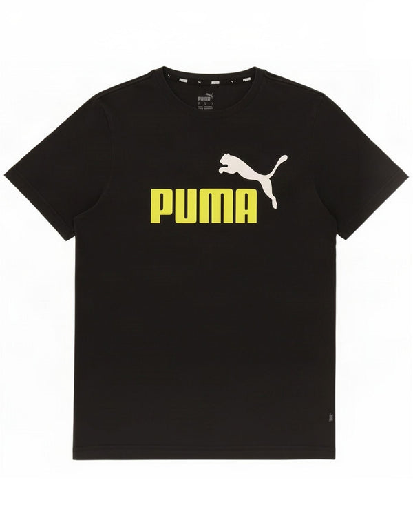 Puma T-shirt graphique pour homme, petit, noir, coton