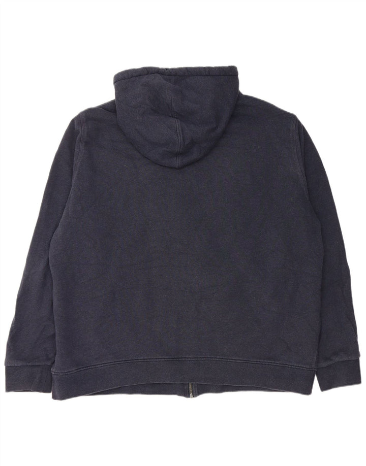 Marks & Spencer Pull à capuche zippé Sherpa pour homme 2XL en coton bleu marine