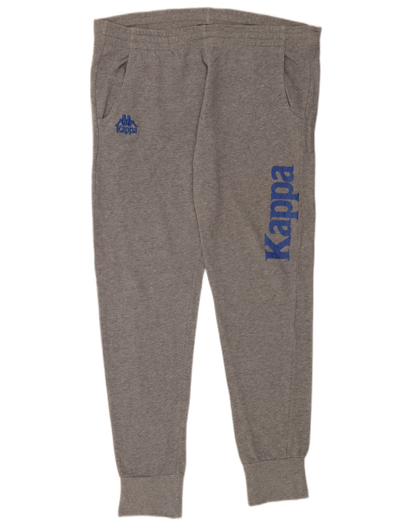 Kappa Pantalon de Survêtement Graphique Homme Joggers 2XL Gris Moucheté Coton