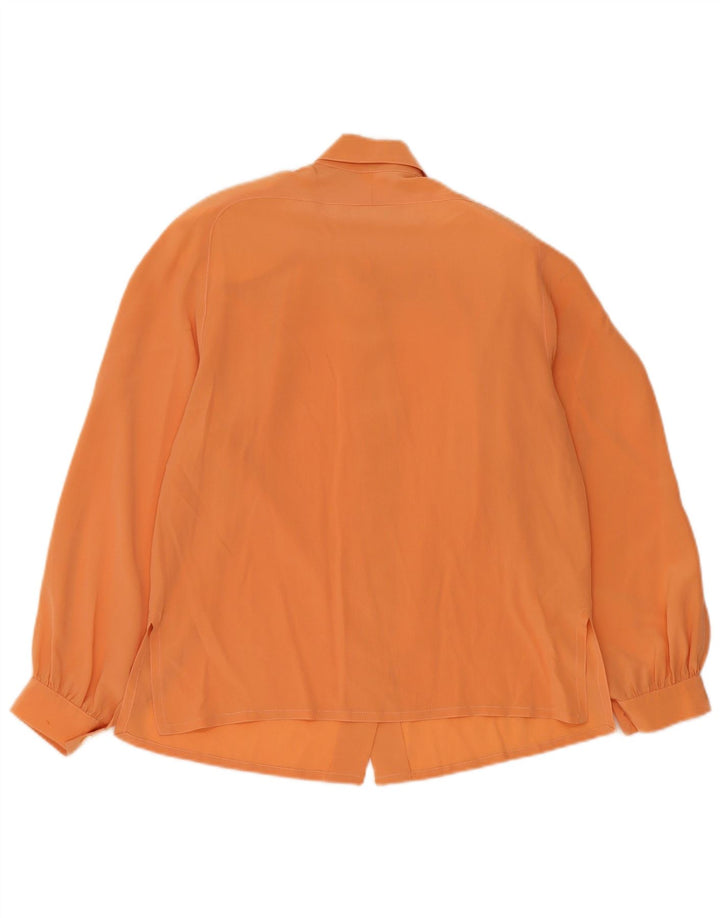 Chemisier chemise femme vintage UK 12 Orange moyen