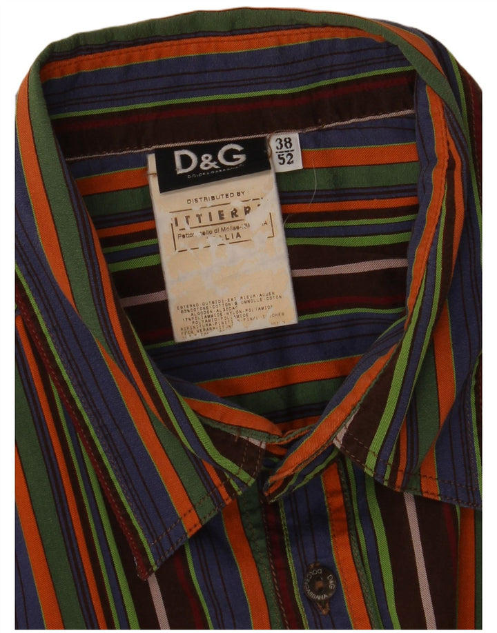 Dolce & Gabbana Chemise Homme Taille 38 Coton Rayé Multicolore Moyen