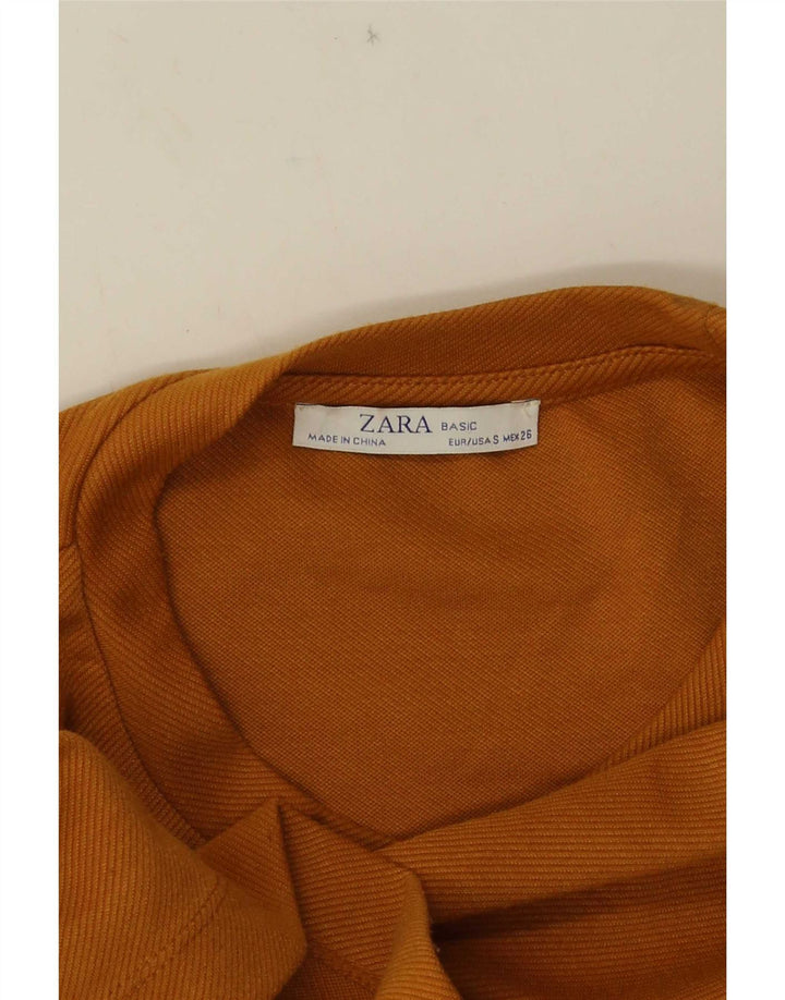 Zara Femme Top Manches Longues UK 10 Petit Orange