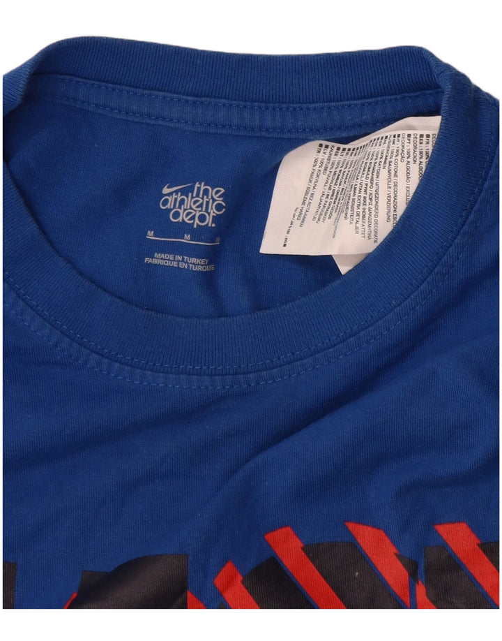 Nike T-Shirt Graphique Homme Bleu Moyen Coton