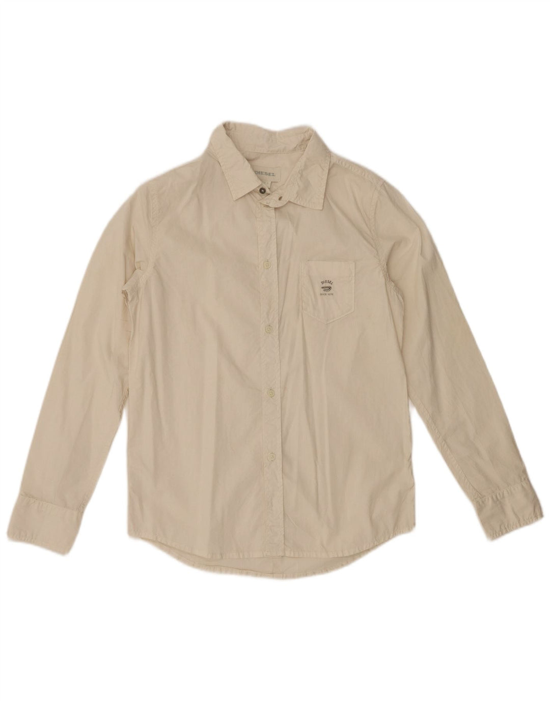 Diesel Chemise Garçon 11-12 Ans Large Blanc Cassé