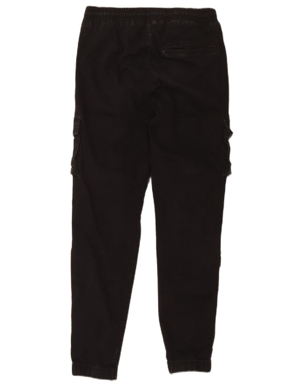 Hollister Pantalon Cargo Crop Joggers Homme XS W30 L26 Coton Noir