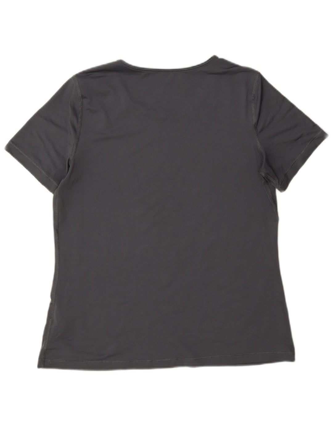 Nike Womens Dri Fit T-Shirt Top UK 16 Large Gris Polyester