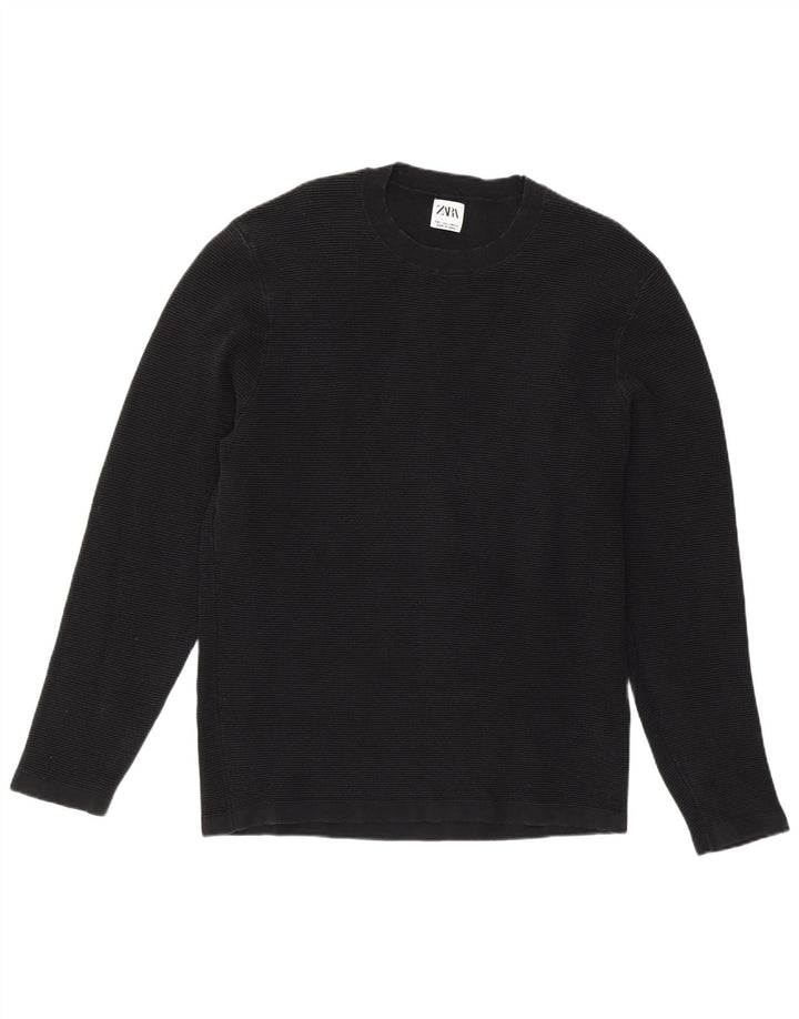 Zara Pull ras du cou pour homme, grand, noir