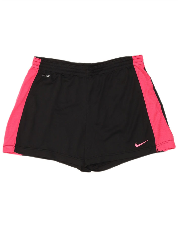 Nike Short de sport Dri Fit pour homme en polyester color block Noir Taille L