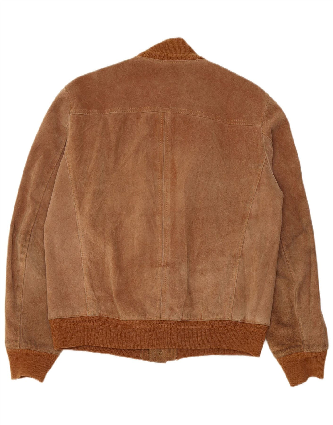 Veste Bomber En Daim Vintage Homme IT 52 XL Cuir Marron