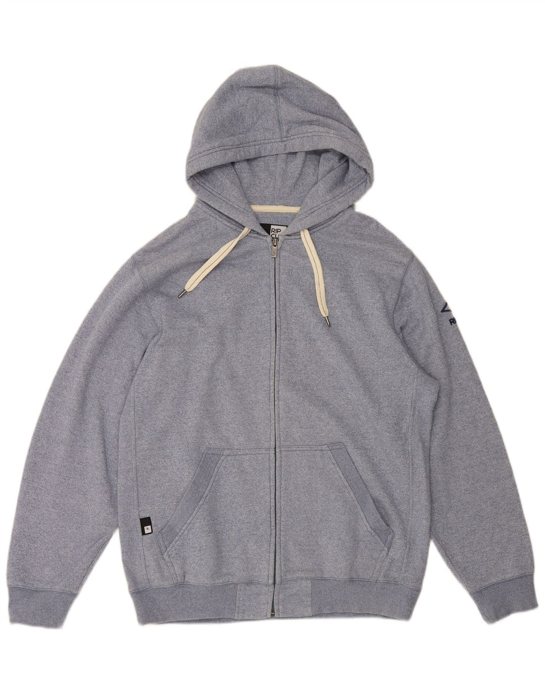 Rip Curl Pull à capuche zippé pour homme Grand coton bleu