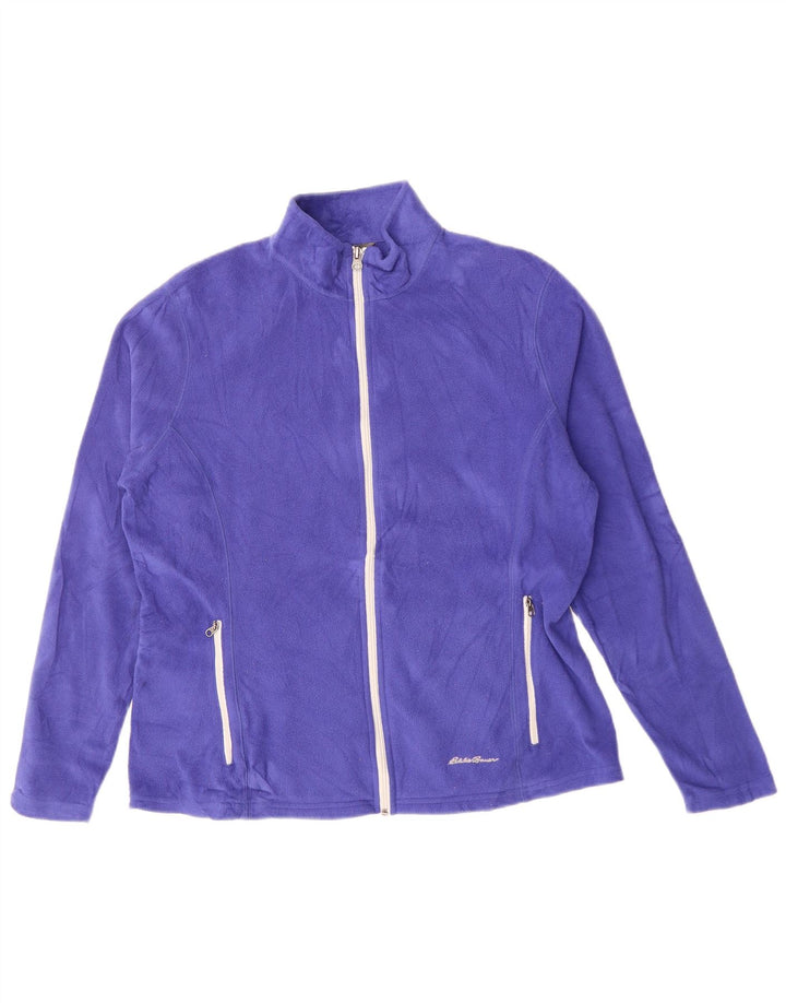 Eddie Bauer Veste polaire pour femme UK 16 Large Violet Polyester