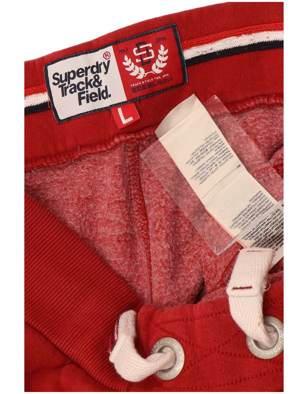 SUPERDRY Pantalon de Survêtement Graphique Track & Field Homme Joggers Large Rouge