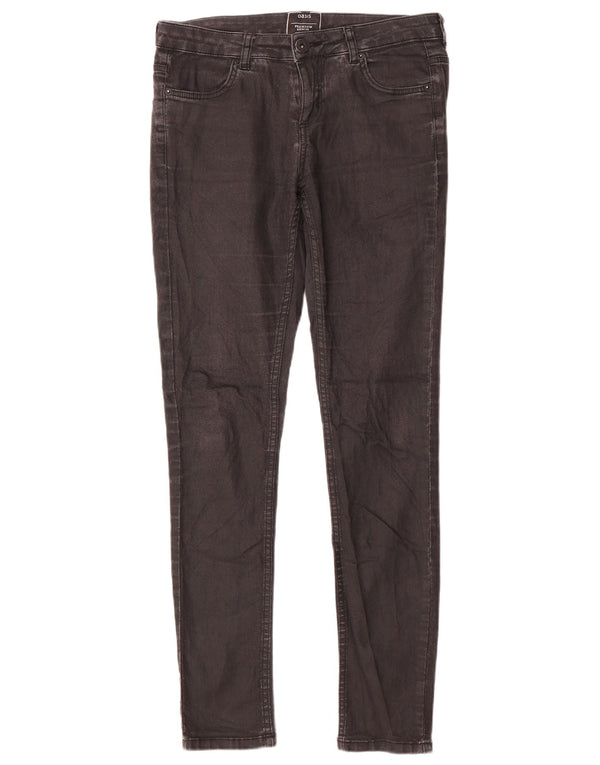 Oasis Jean skinny pour femme UK 12 Medium W32 L32 Gris Coton