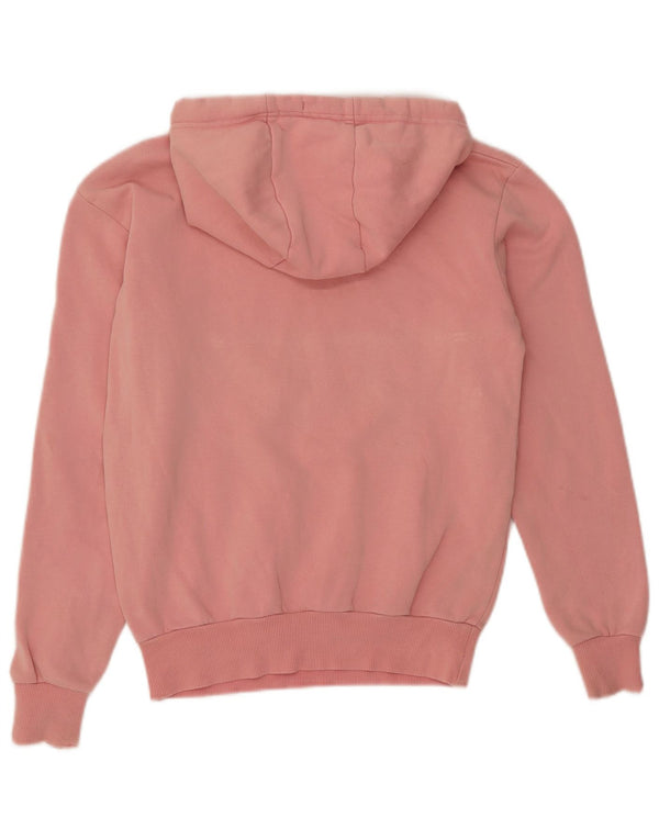 ELLESSE Pull à capuche surdimensionné graphique pour femme UK 6 XS Rose