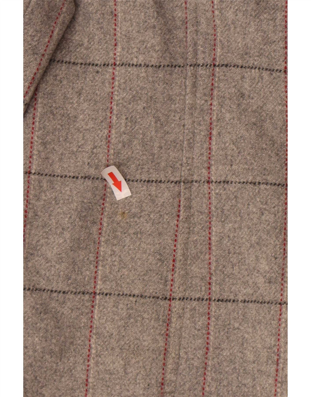 Marks & Spencer Manteau croisé pour femme UK 18 XL Gris à carreaux en laine vierge