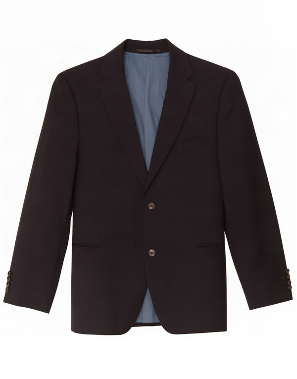 Hugo Boss Veste blazer à 2 boutons pour homme UK 42 XL en laine à fines rayures bleu marine