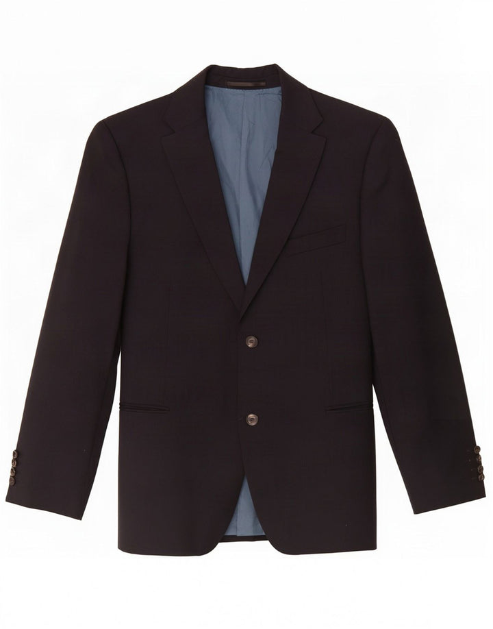 Hugo Boss Veste blazer à 2 boutons pour homme UK 42 XL en laine à fines rayures bleu marine