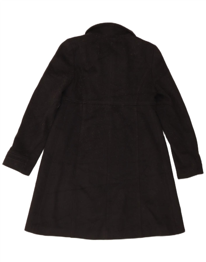 Zara Manteau croisé pour femme UK 10 Petite laine noire