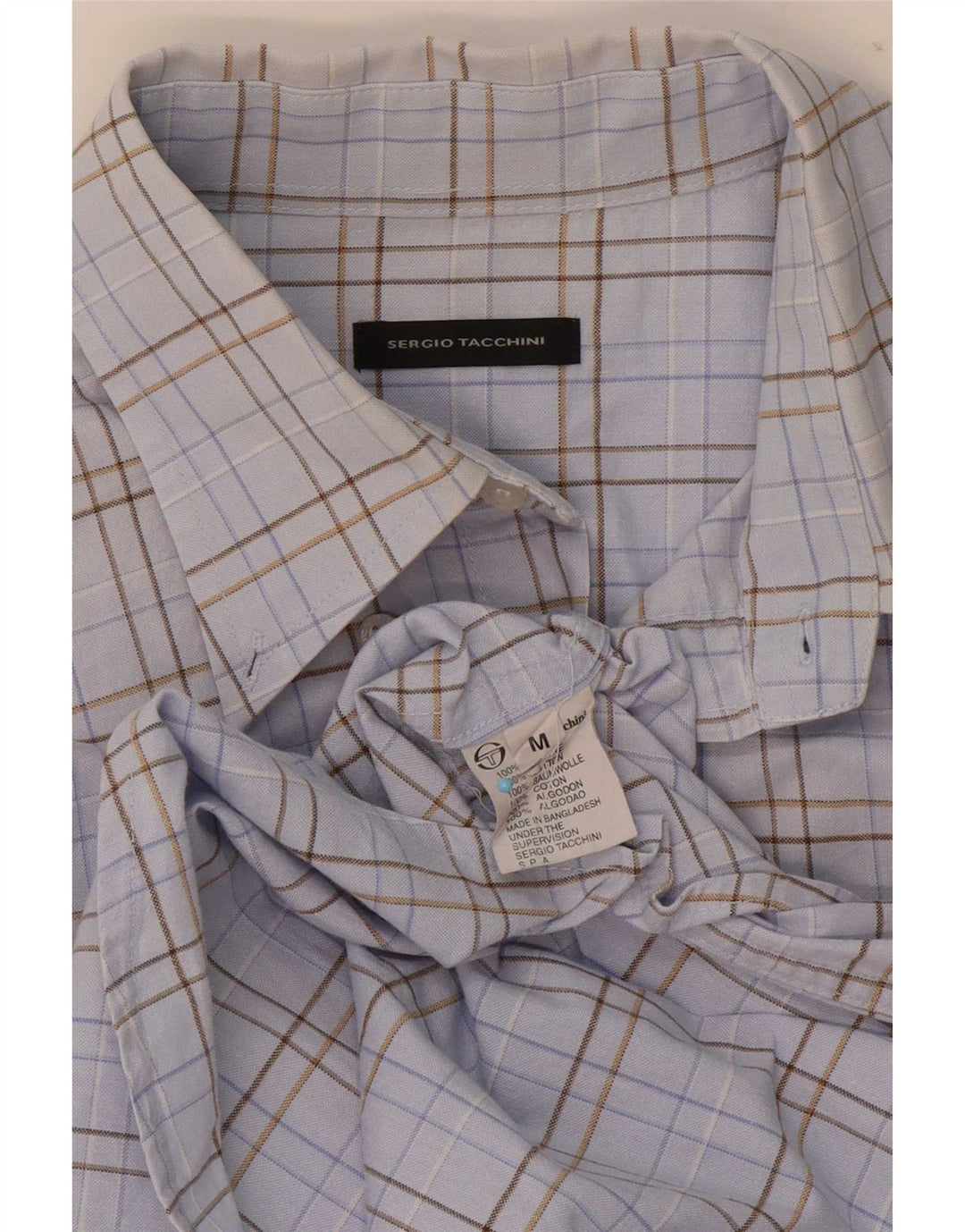 Sergio Tacchini Chemise Homme Bleu Moyen Carreaux Coton