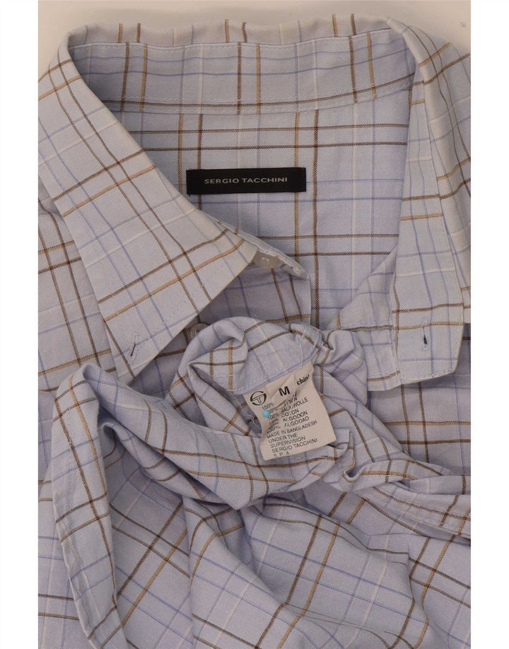 Sergio Tacchini Chemise Homme Bleu Moyen Carreaux Coton